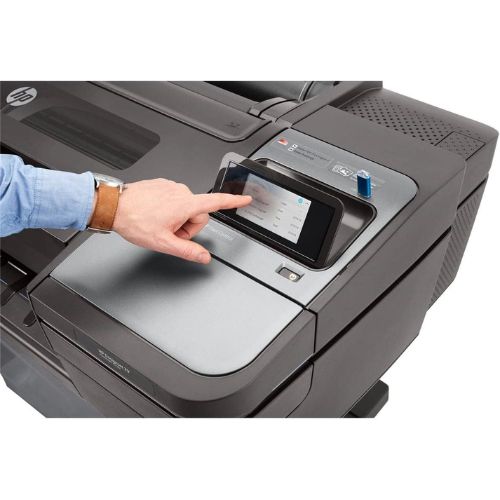 Person Using Control Screen On HP DesignJet Z9+